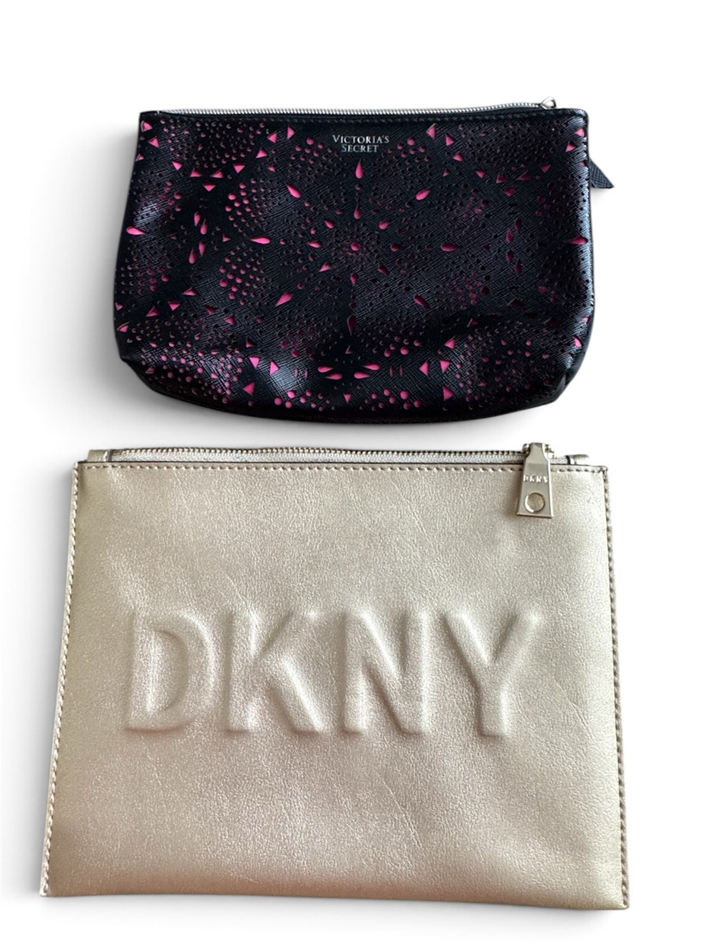 Victoria's Secret Black & Pink Cosmetic Pouch - Victoria's Secret